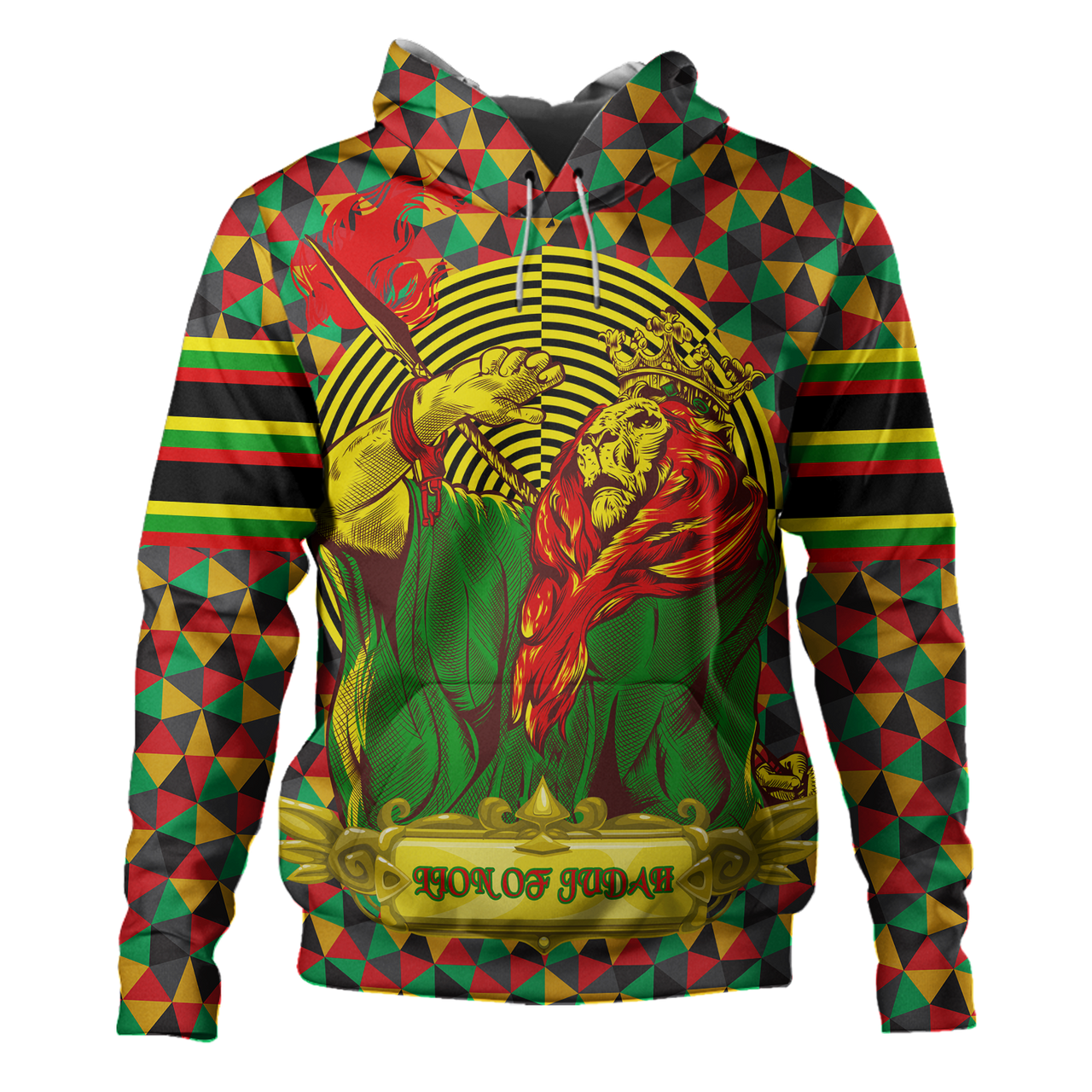 Lion Of Judah African Hoodie Ethiopian Reggae