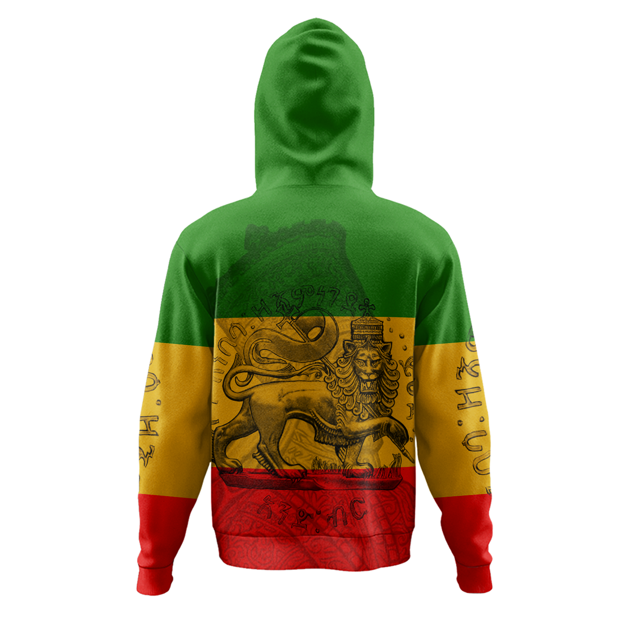 Lion Of Judah King Of Ethiopia Hoodie Flag Style