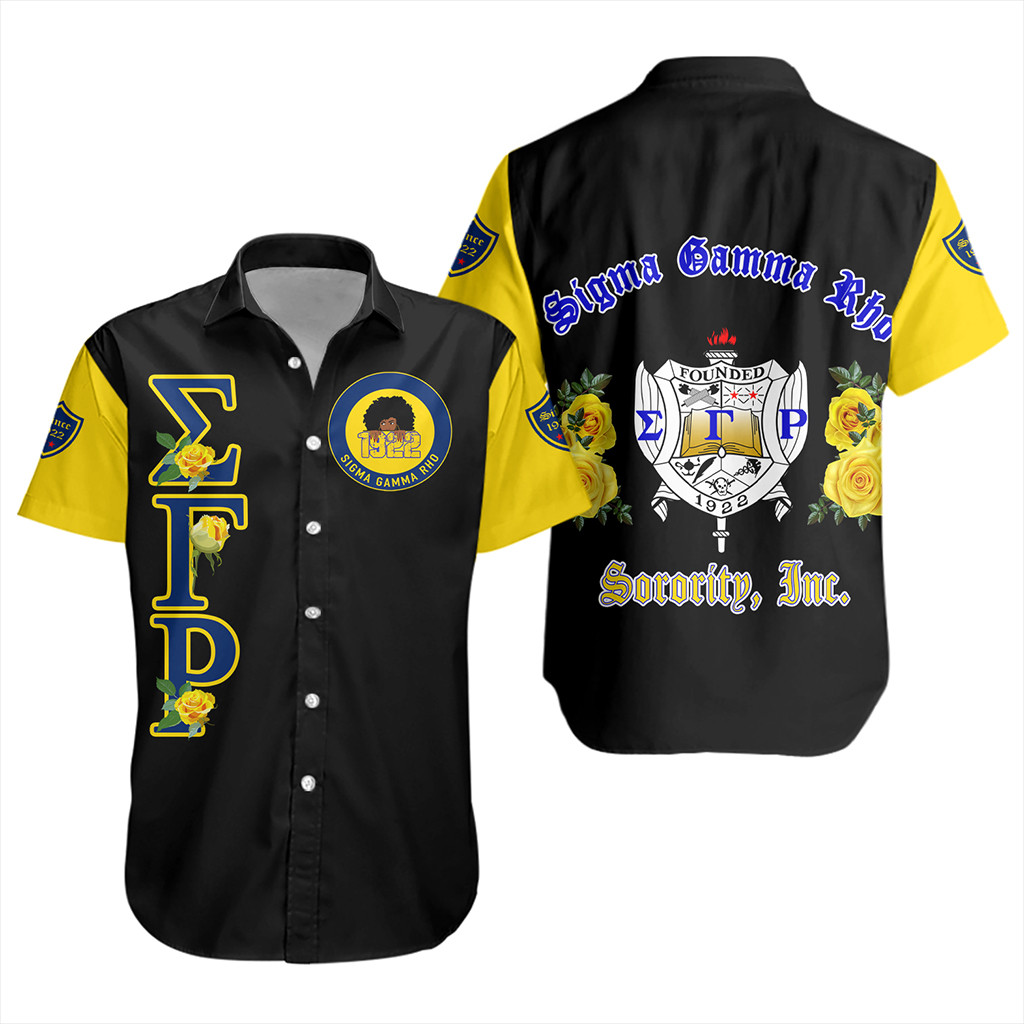 Sorority TShirt - Sigma Gamma Rho Girl And Flowers TShirt
