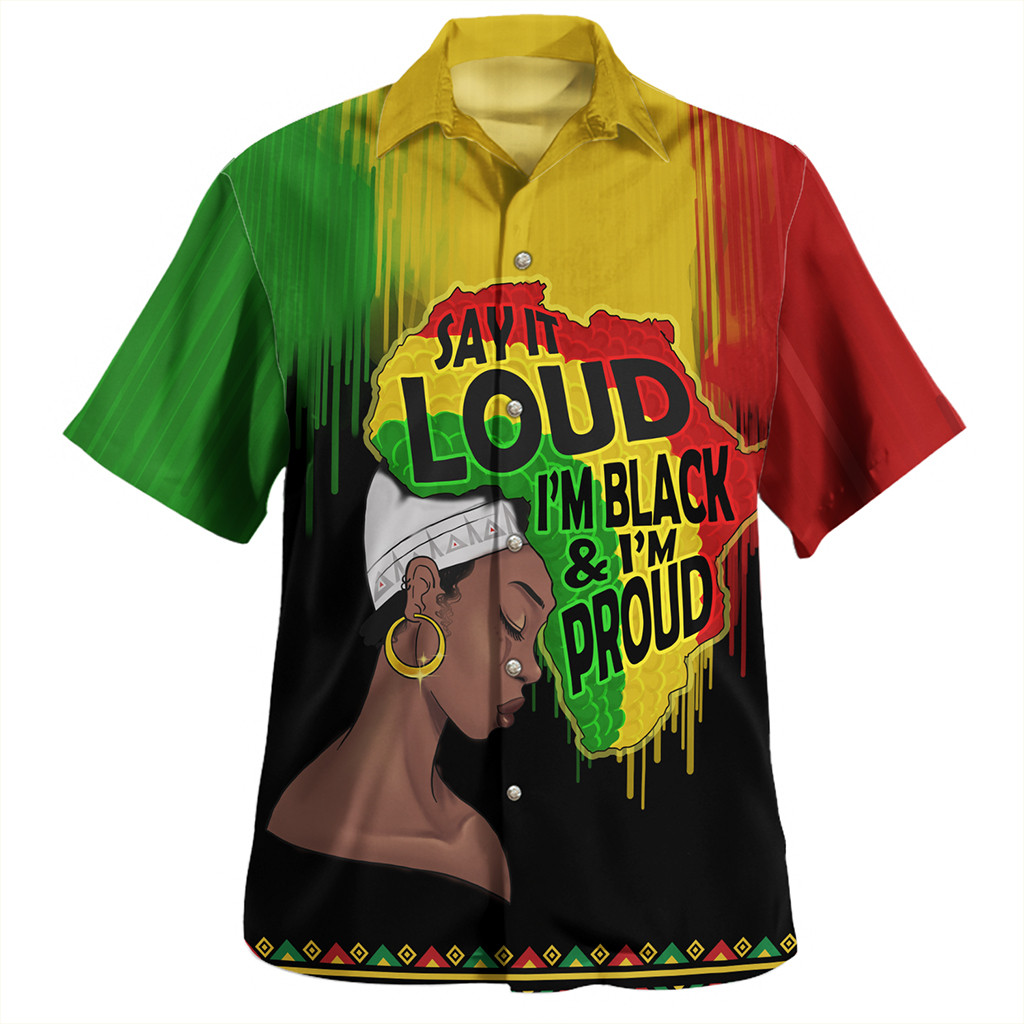 Black History Hawaiian Shirt Dreadlock Map