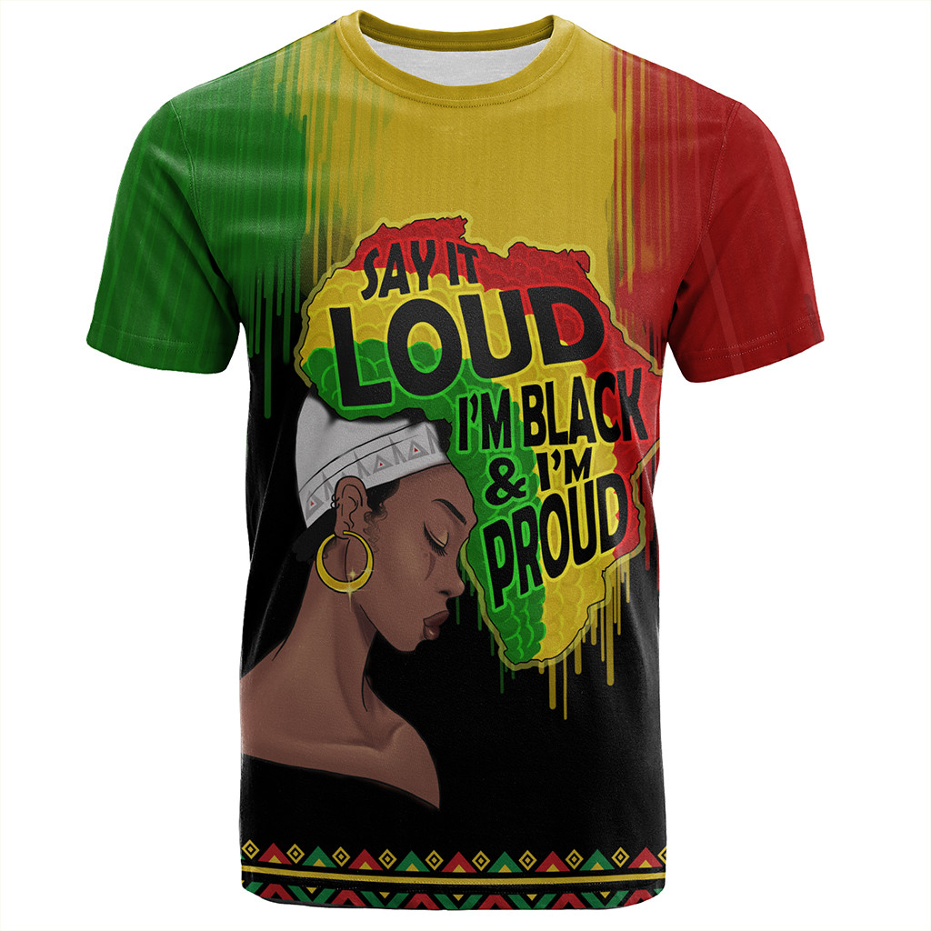 Black History T-Shirt Dreadlock Map