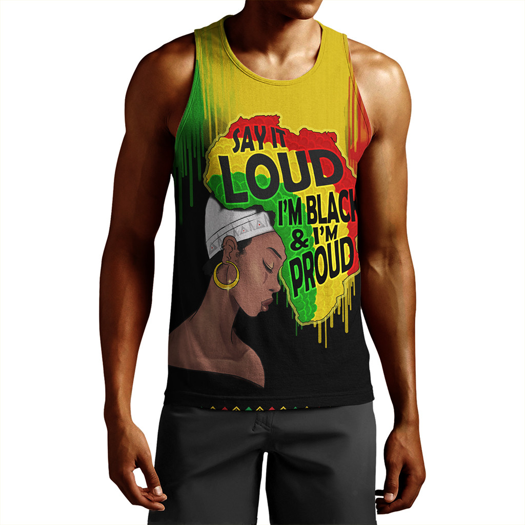 Black History Tank Top Dreadlock Map