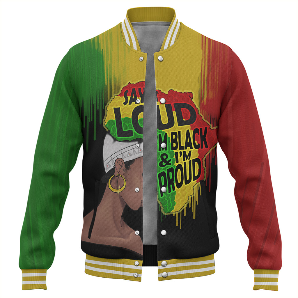 Black History Baseball Jacket Dreadlock Map