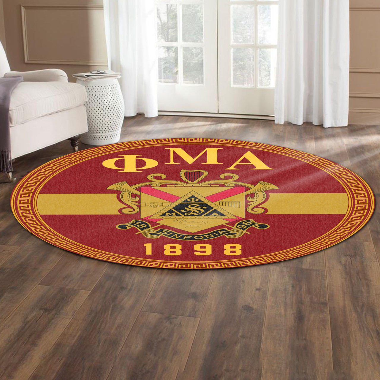 Phi Mu Alpha Sinfonia Round Rug Classic Style