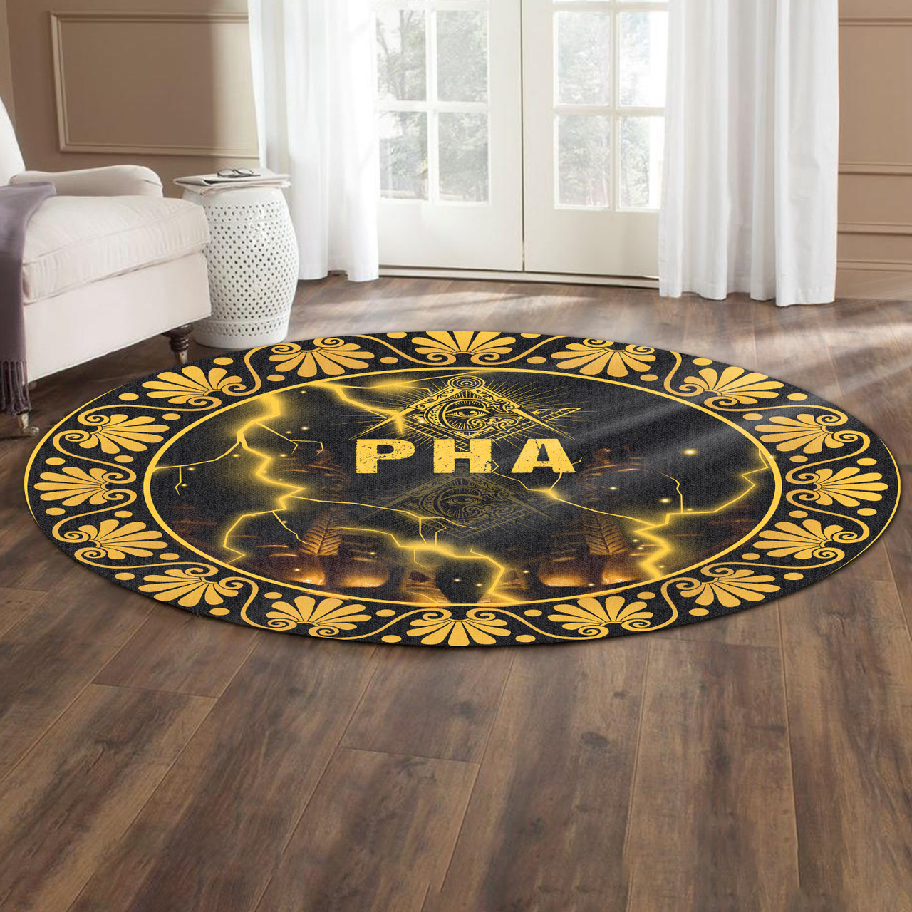 Prince Hall Freemasonry Round Rug Fraternity Unique Style