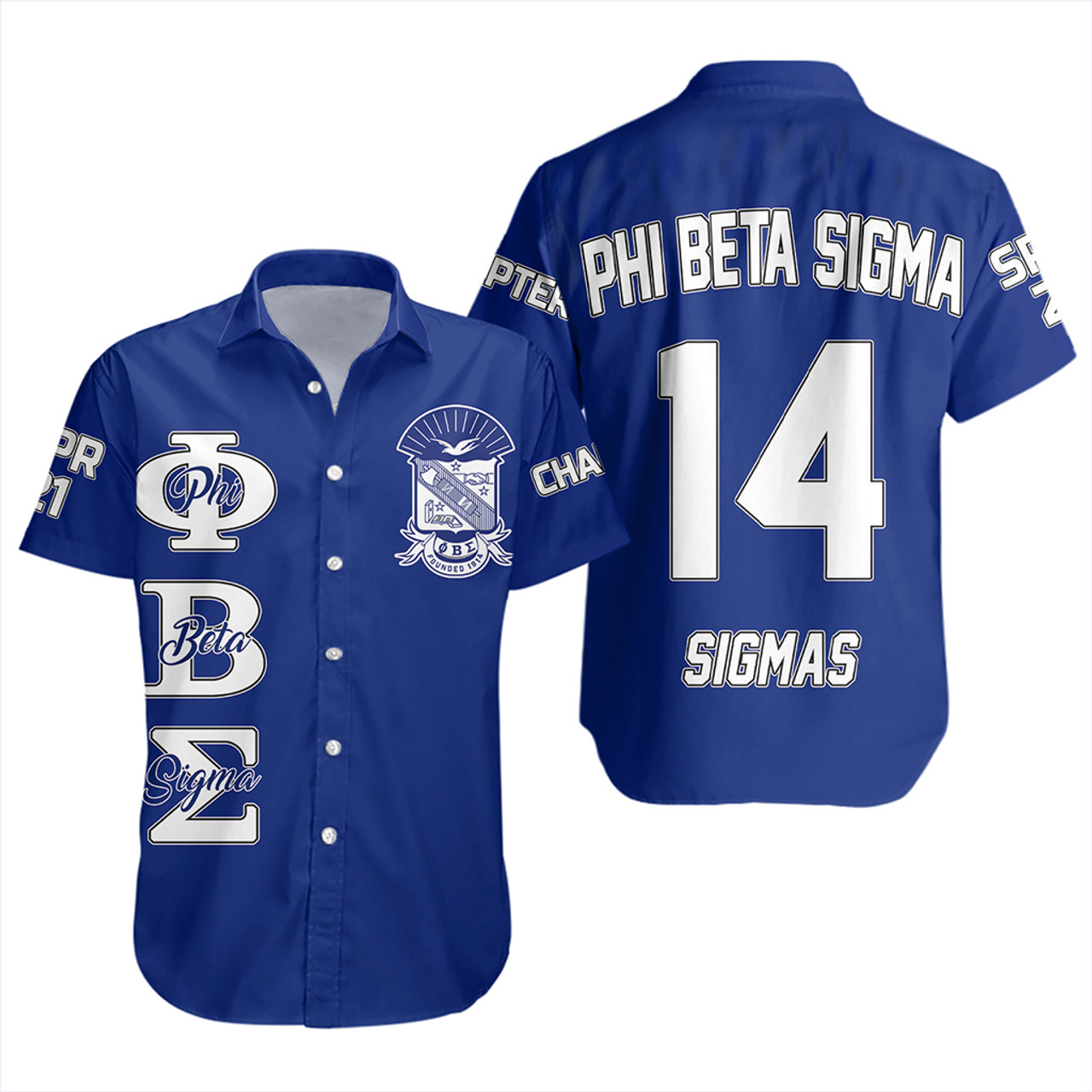 Phi Beta Sigma Short Sleeve Shirt Custom Greek Life