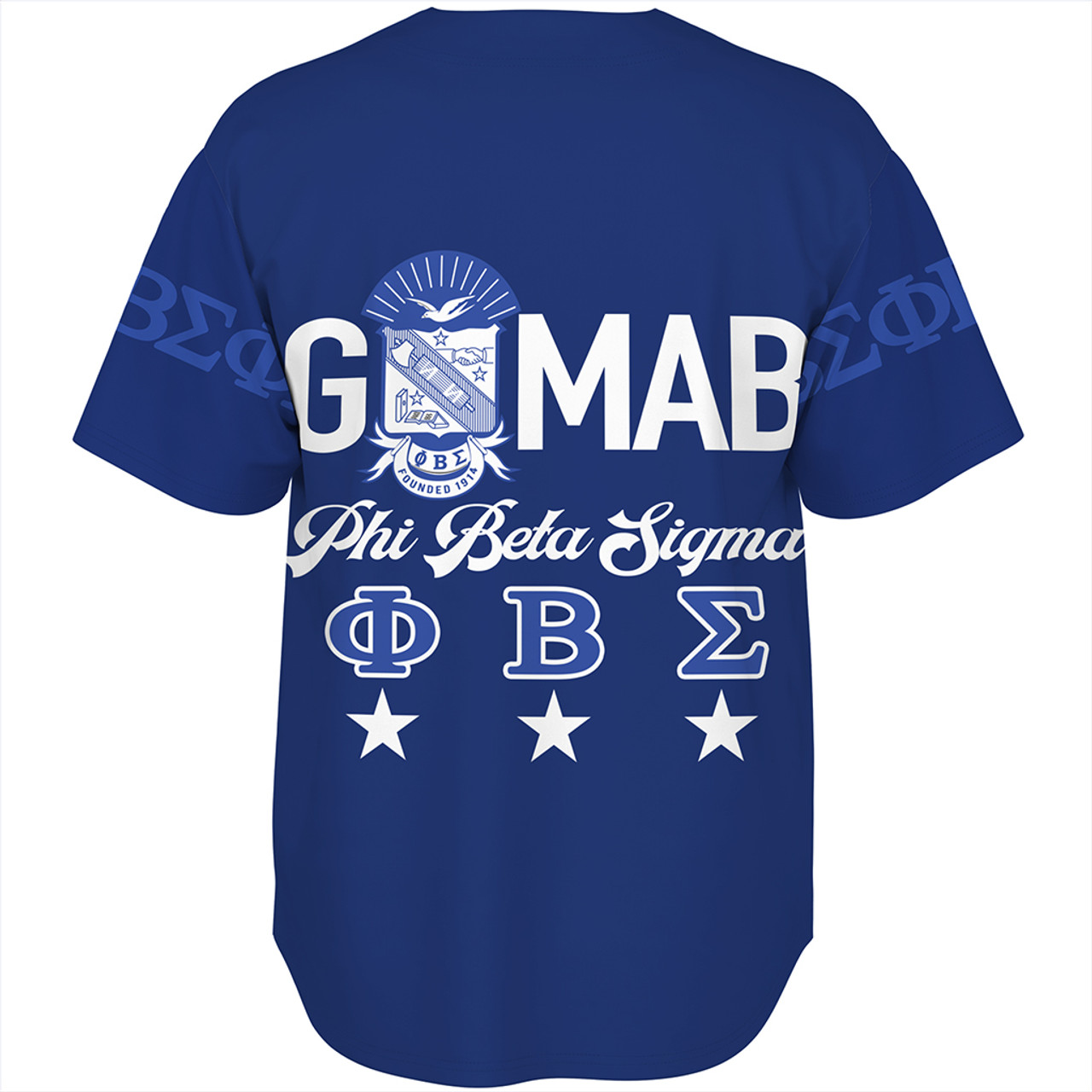 Phi Beta Sigma Baseball Shirt Blue PBS Style