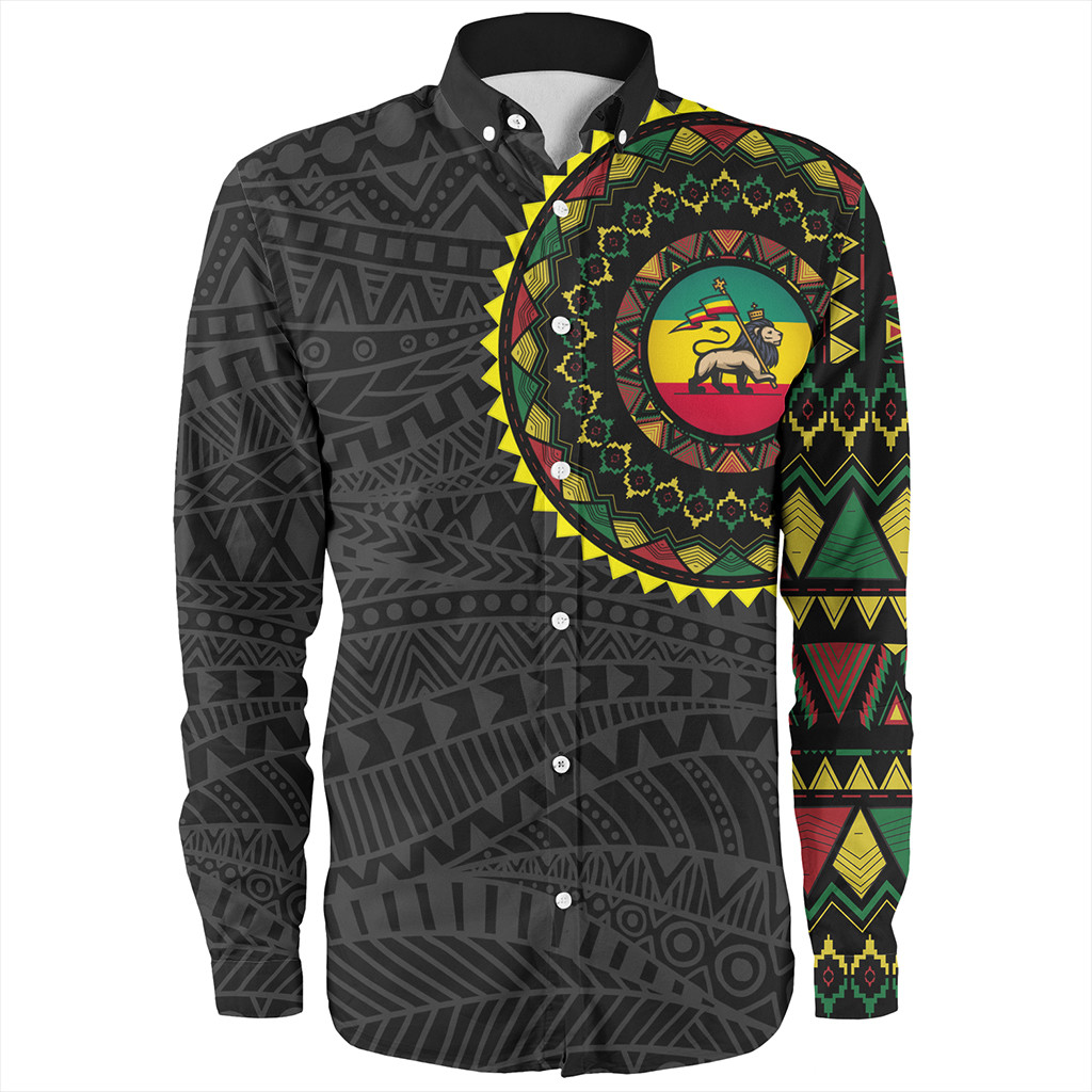 Ethiopia National Day Polo Shirt Ethiopia Lion of Judah African Pattern LT14 main image 1