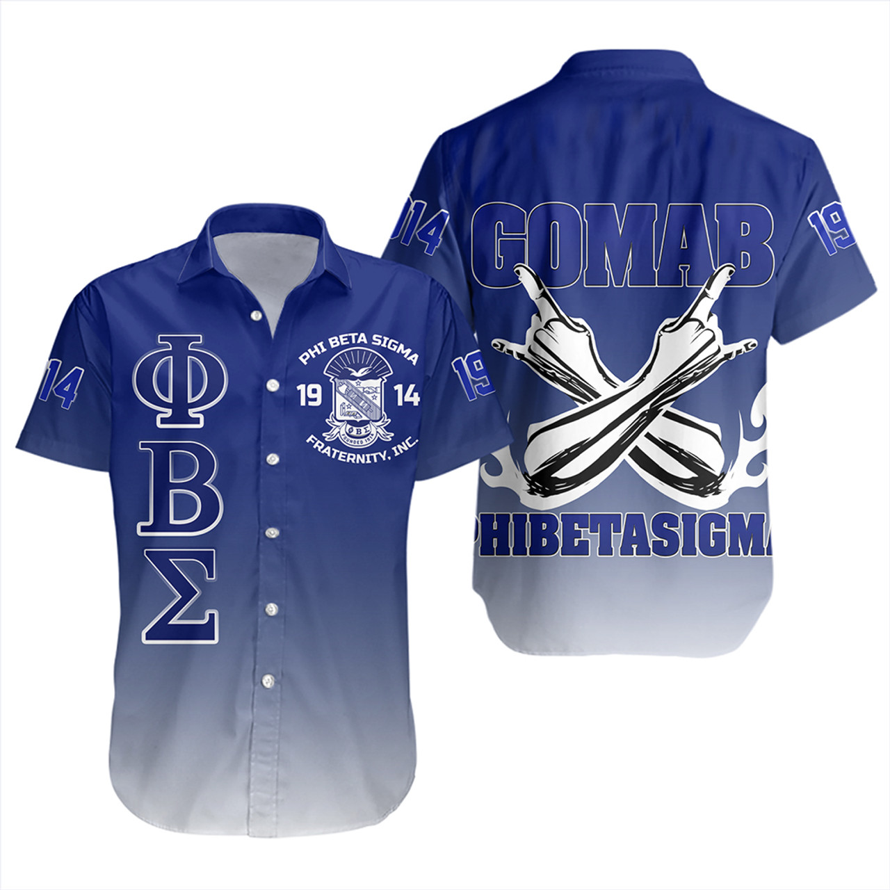 Phi Beta Sigma Short Sleeve Shirt Gradient