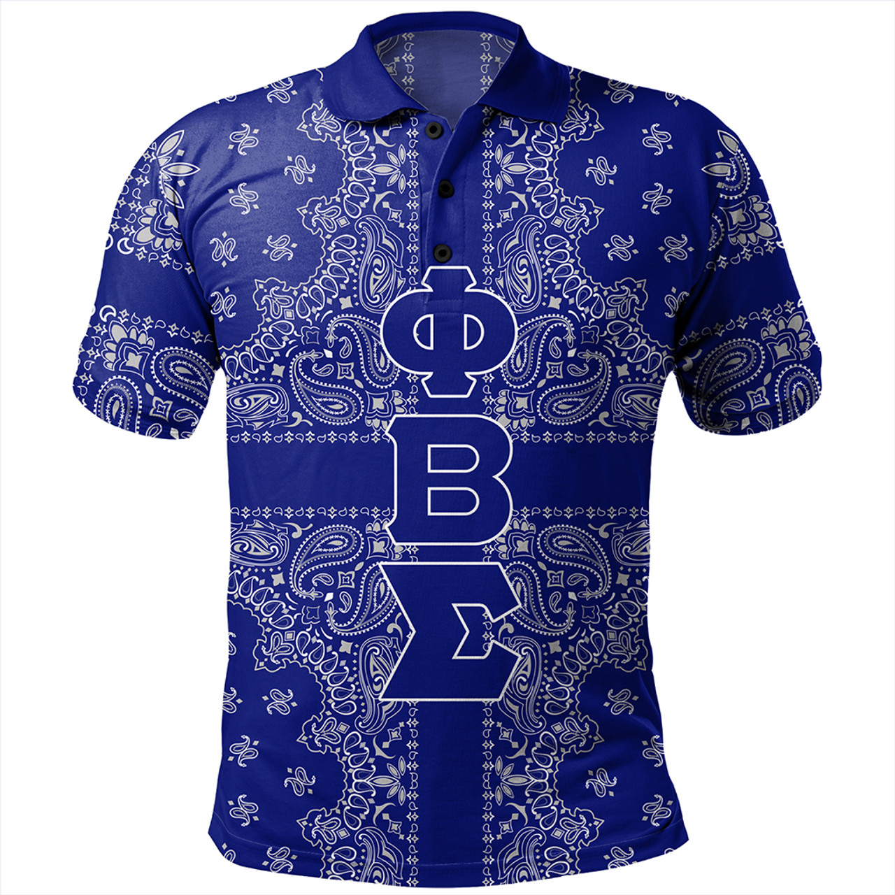 Phi Beta Sigma Polo Shirt Paisley Style