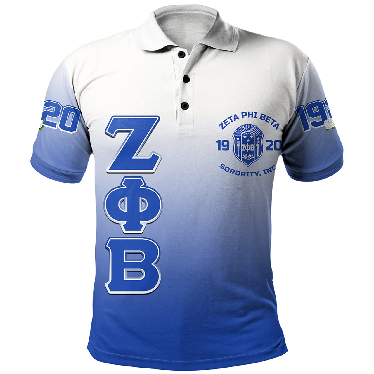 Zeta Phi Beta Polo Shirt Gradient