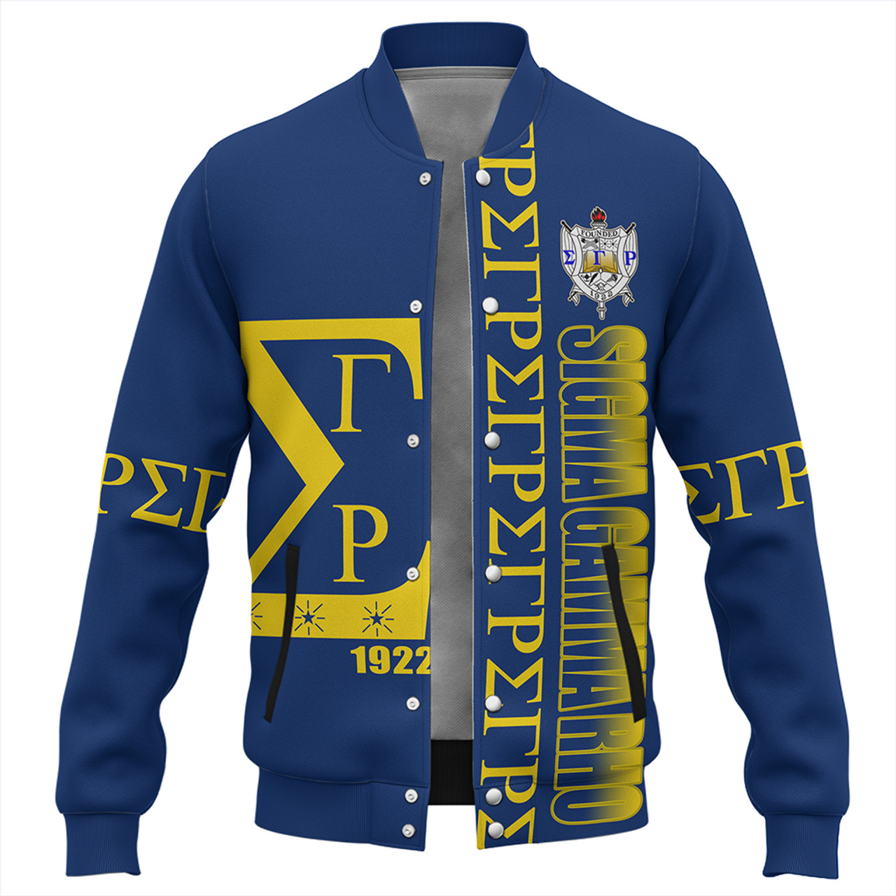 Sigma Gamma Rho Baseball Jacket Blue SGR Greek Life