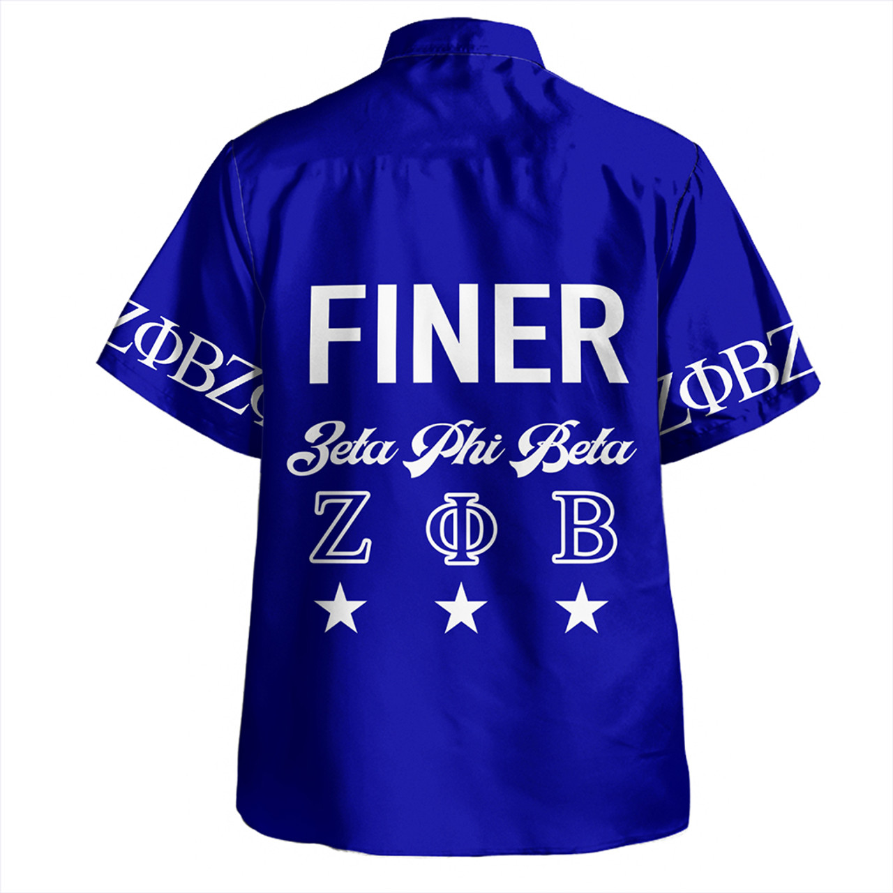 Zeta Phi Beta Hawaiian Shirt Blue ZPB Greek Life