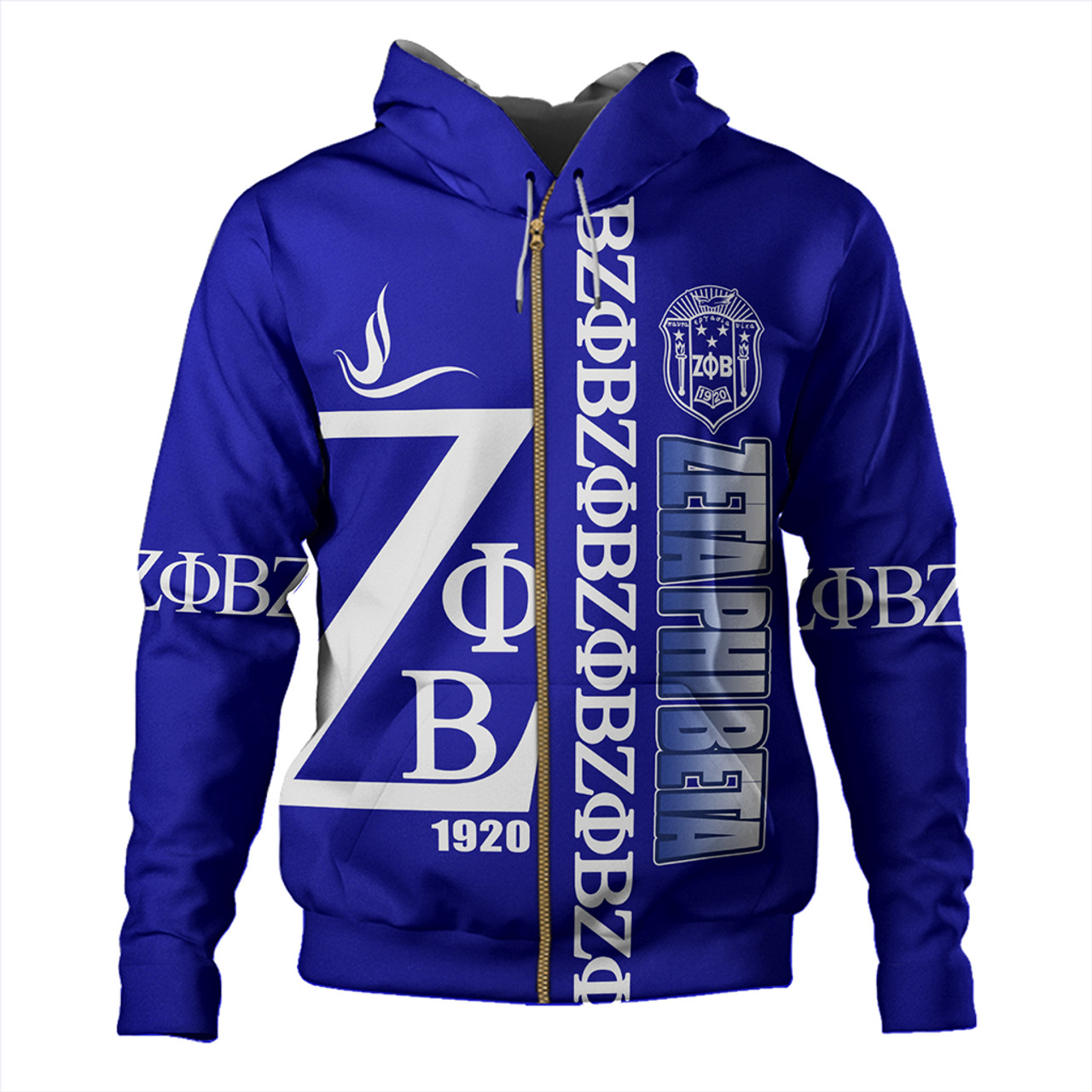 Zeta Phi Beta Hoodie Blue ZPB Greek Life