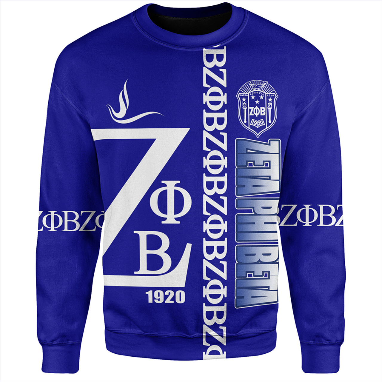 Zeta Phi Beta Sweatshirt Blue ZPB Greek Life