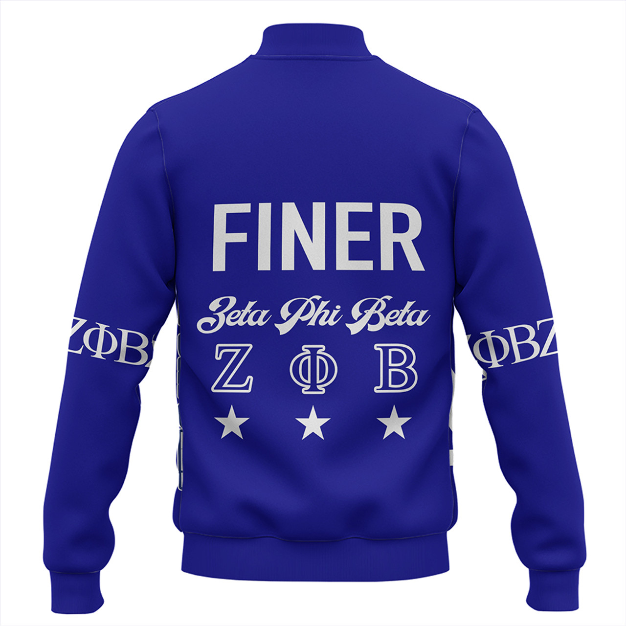 Zeta Phi Beta Baseball Jacket Blue ZPB Greek Life