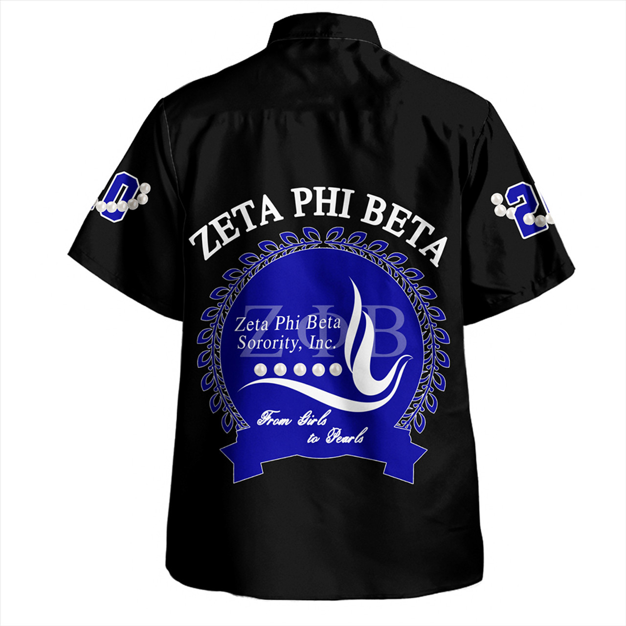 Zeta Phi Beta Hawaiian Shirt Pearls