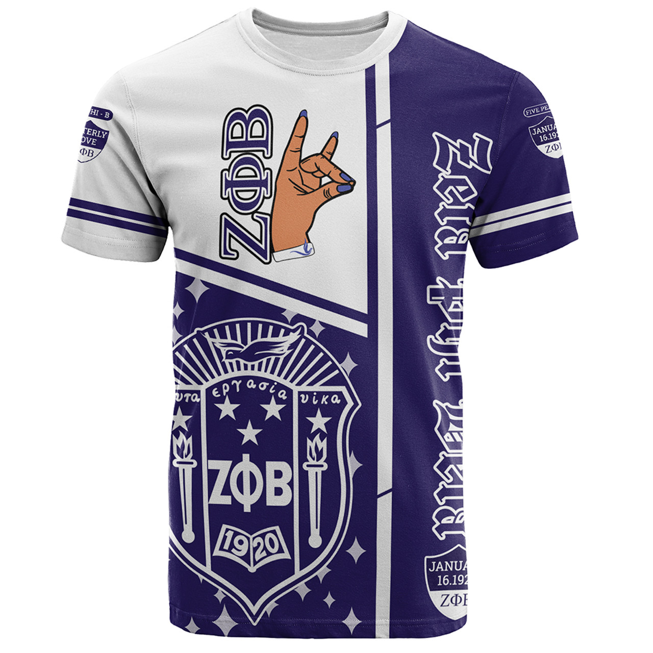 Zeta Phi Beta T-Shirt Hand Sign