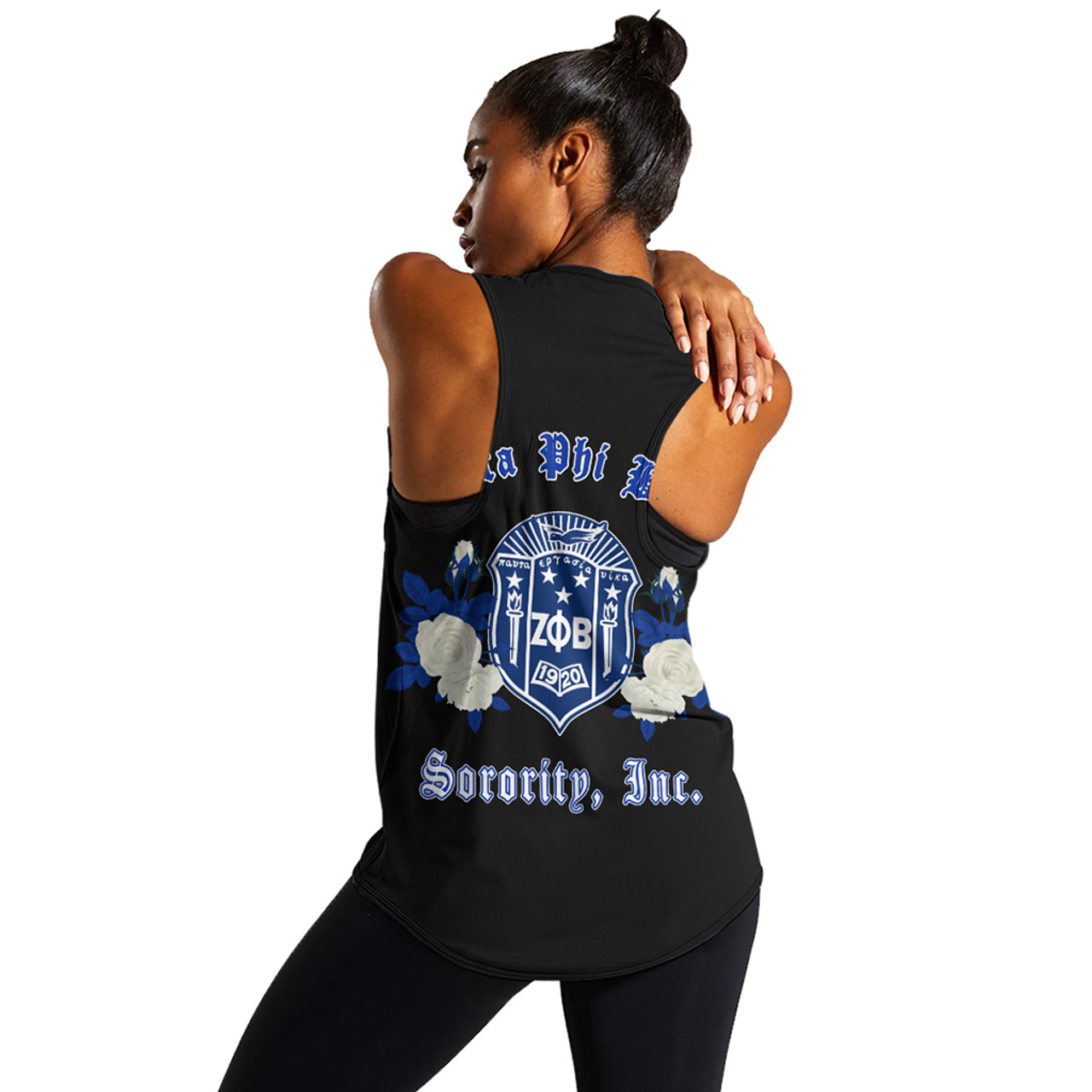 Zeta Phi Beta Women Tank Rose Flower