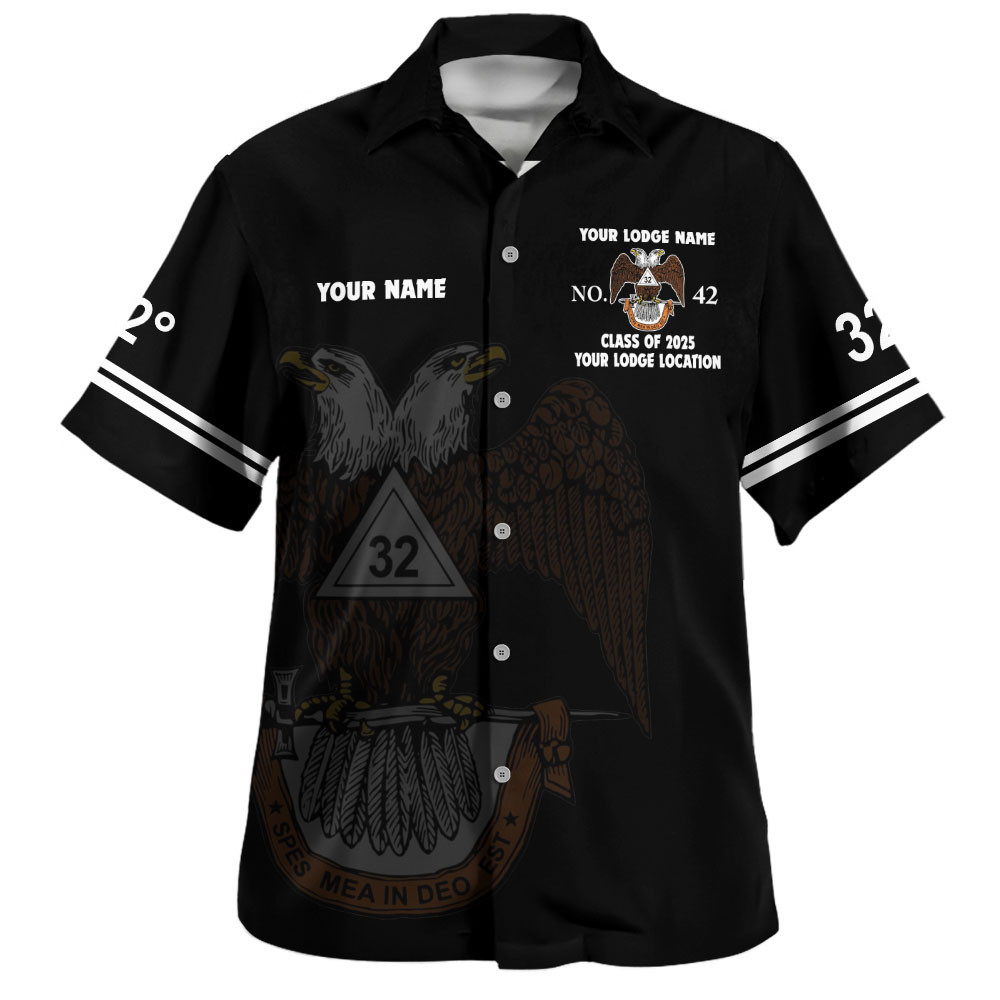 Hawaii Scottish Rite Prince Hall Scottish Rite Hawaiian Shirt Custom AASR PHA Simple Style