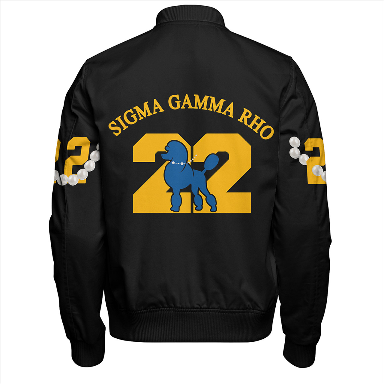 Sigma Gamma Rho Zipper Bomber Jacket Pearls