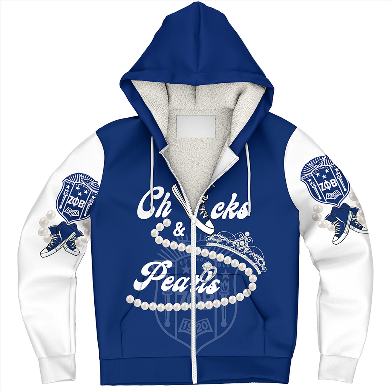 Zeta Phi Beta Sherpa Hoodie Chuck And Pearls