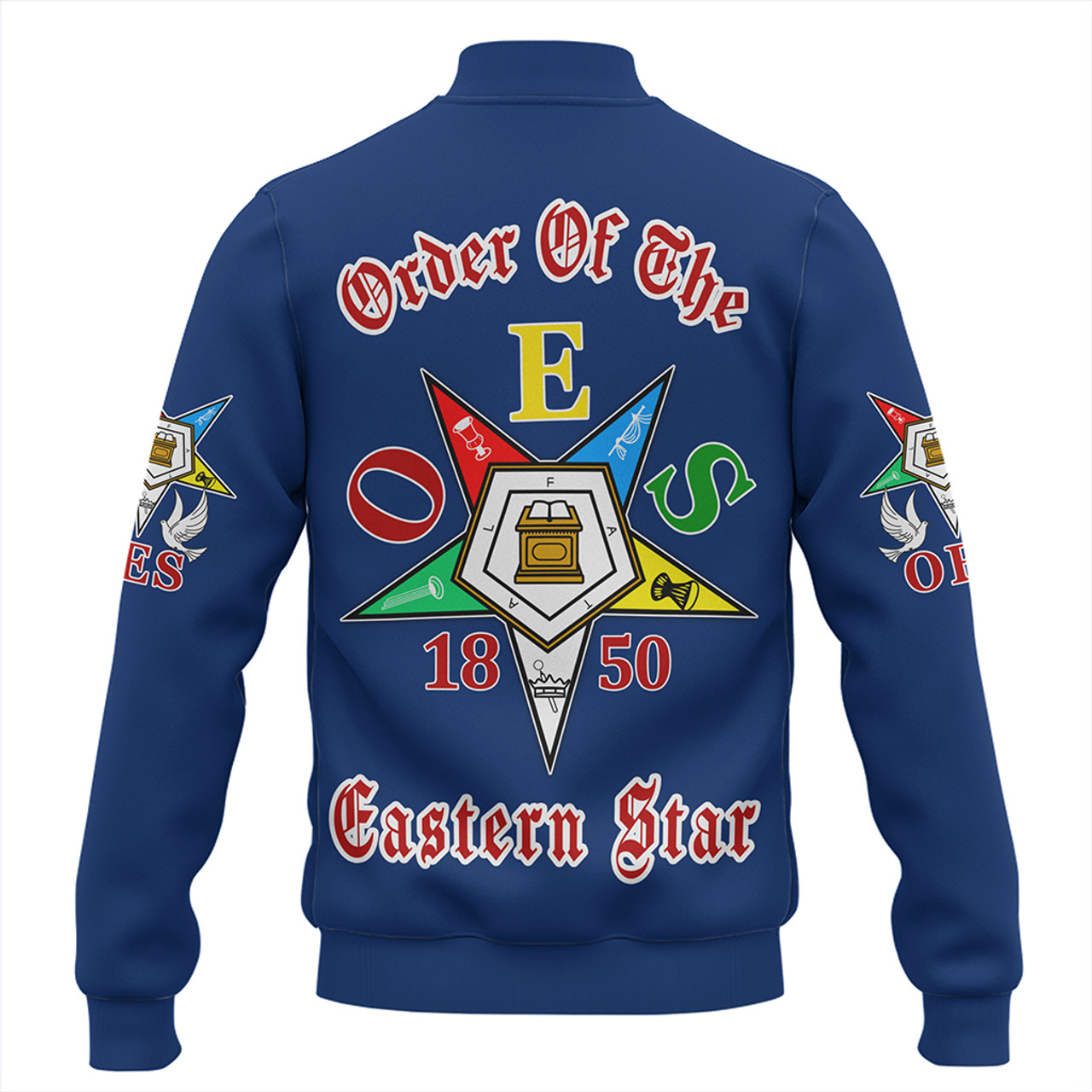 Order of the Eastern Star Baseball Jacket Pearls Blue