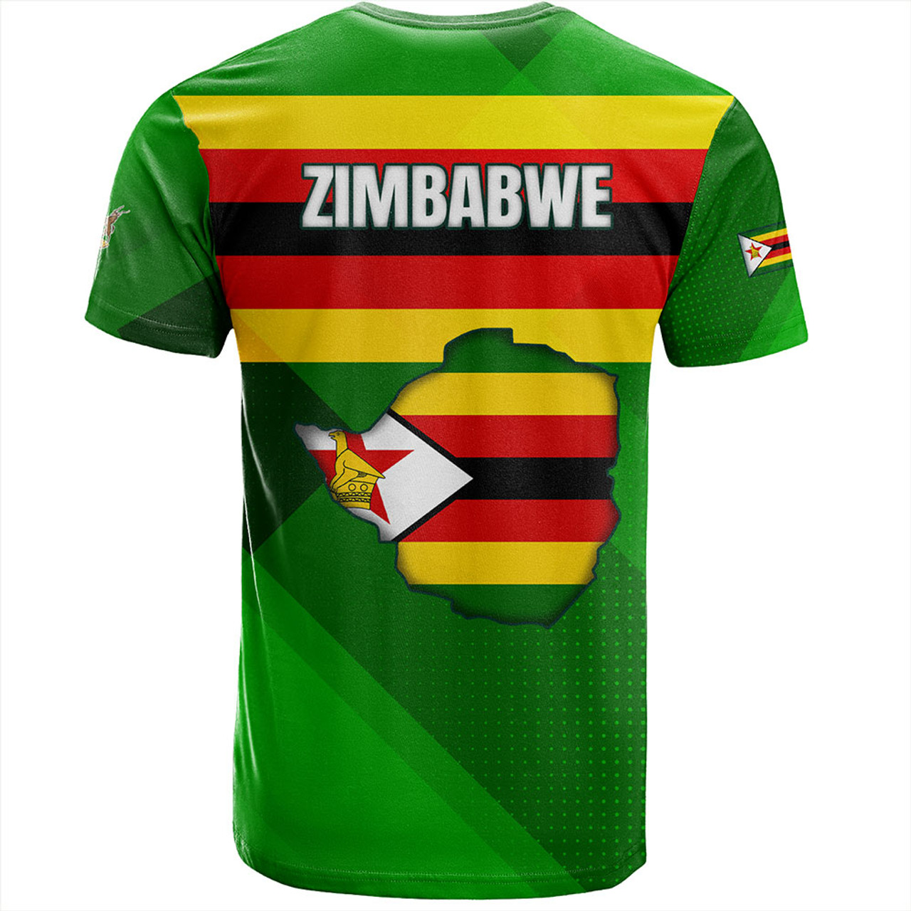 Zimbabwe T-Shirt - Flag Color With Seal