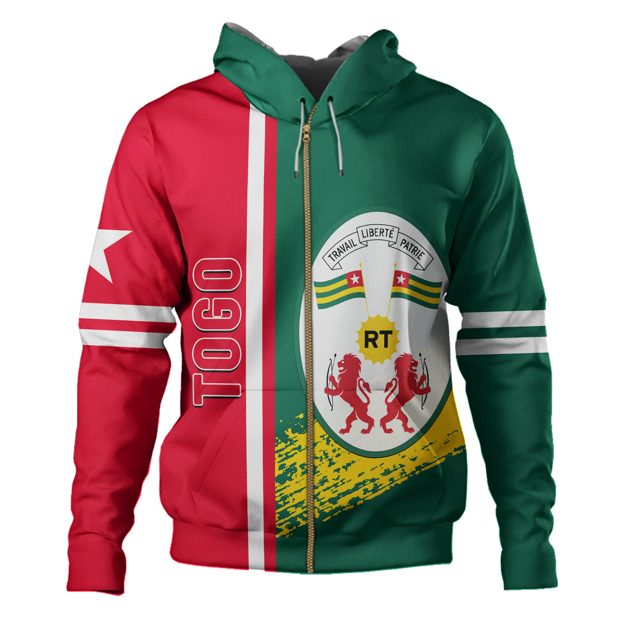 Togo Hoodie - Coat Of Arms Flag Style