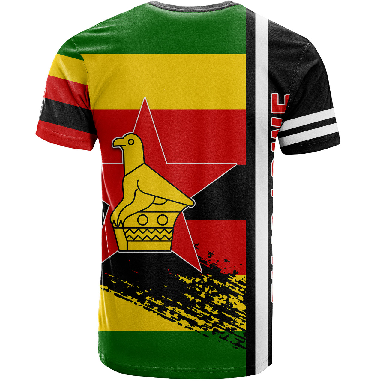 Zimbabwe T-Shirt - Coat Of Arms Flag Style