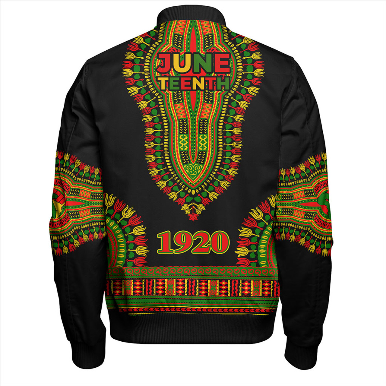 Zeta Phi Beta Zipper Bomber Jacket Dashiki Juneteenth