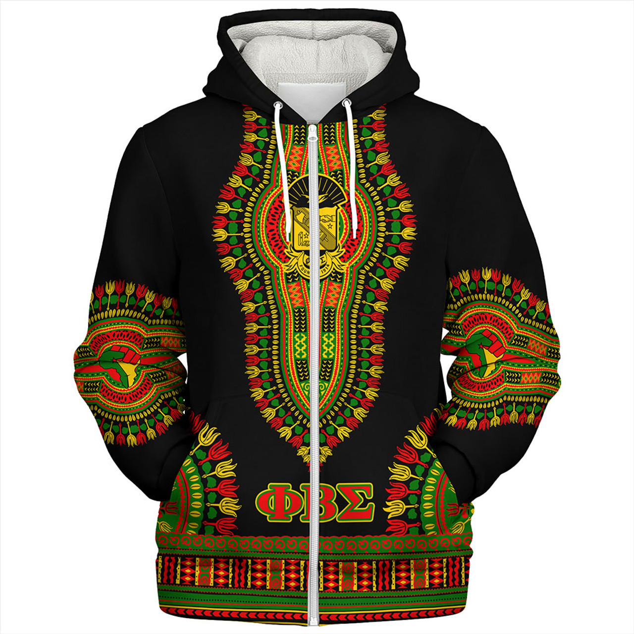 Phi Beta Sigma Sherpa Hoodie Dashiki Juneteenth