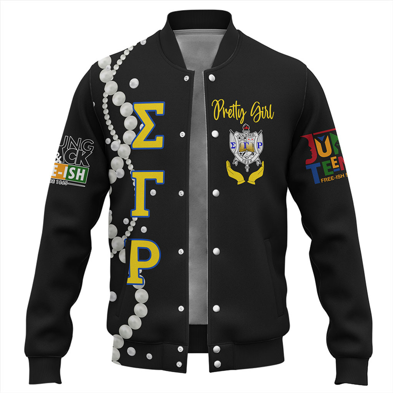 Sigma Gamma Rho Baseball Jacket Juneteenth Pretty Girl