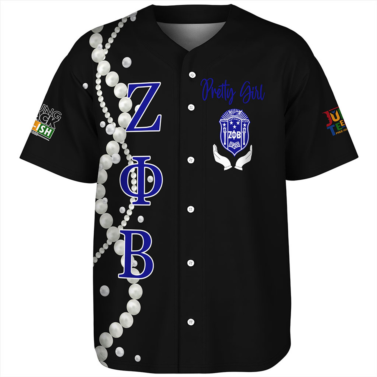 Zeta Phi Beta Baseball Shirt Juneteenth Pretty Girl