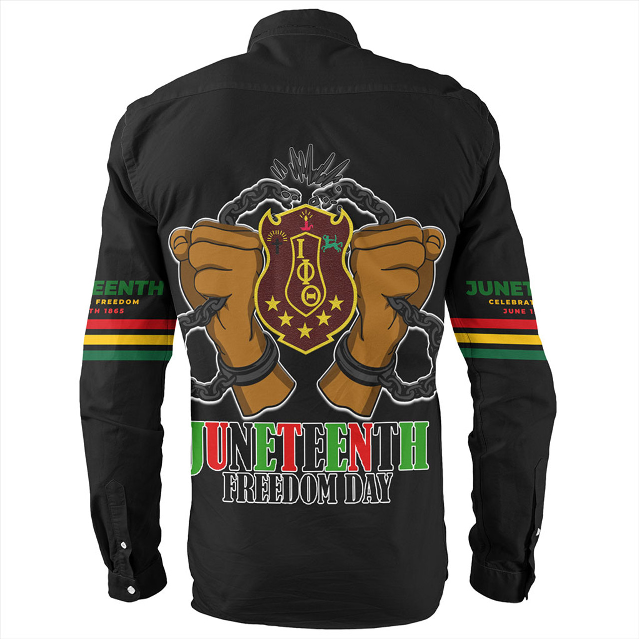 Iota Phi Theta Long Sleeve Shirt Juneteenth Chain Freedom Day