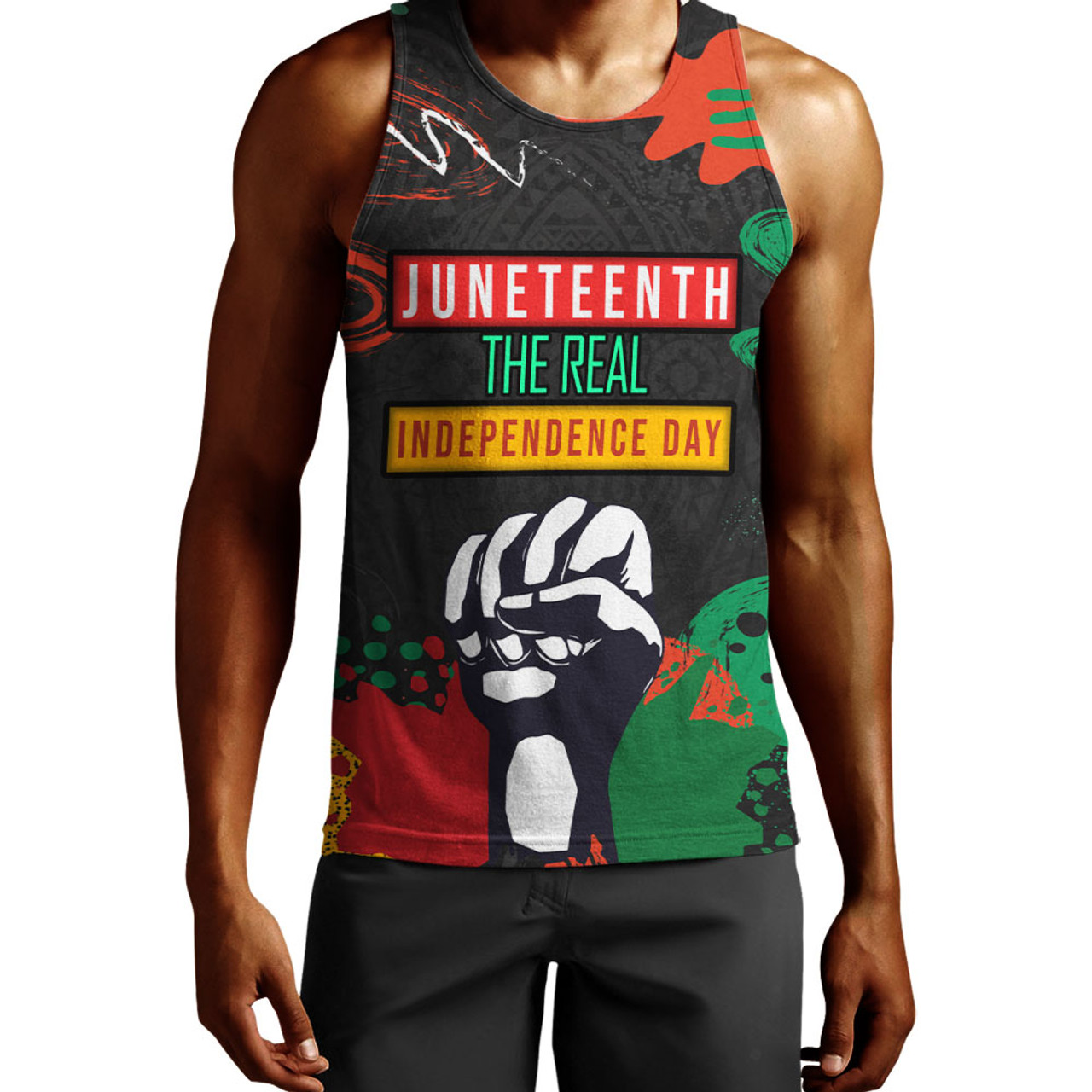 Juneteenth The Real Independence Day Men Tank Top