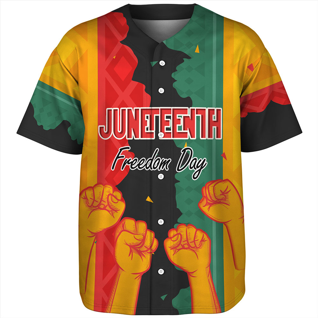 Juneteenth Baseball Shirts - Freedom Day Powers Hand