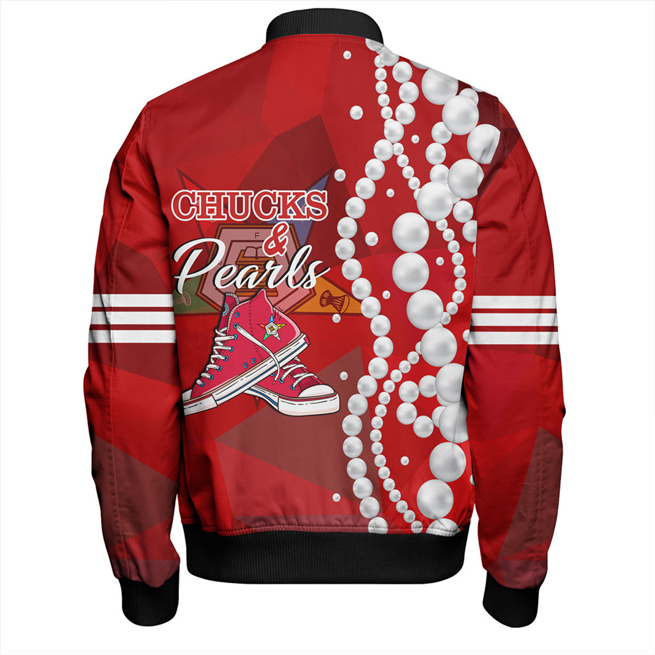 Order of the Eastern Star Zipper Bomber Jacket Greek Life Chuck And Pearls