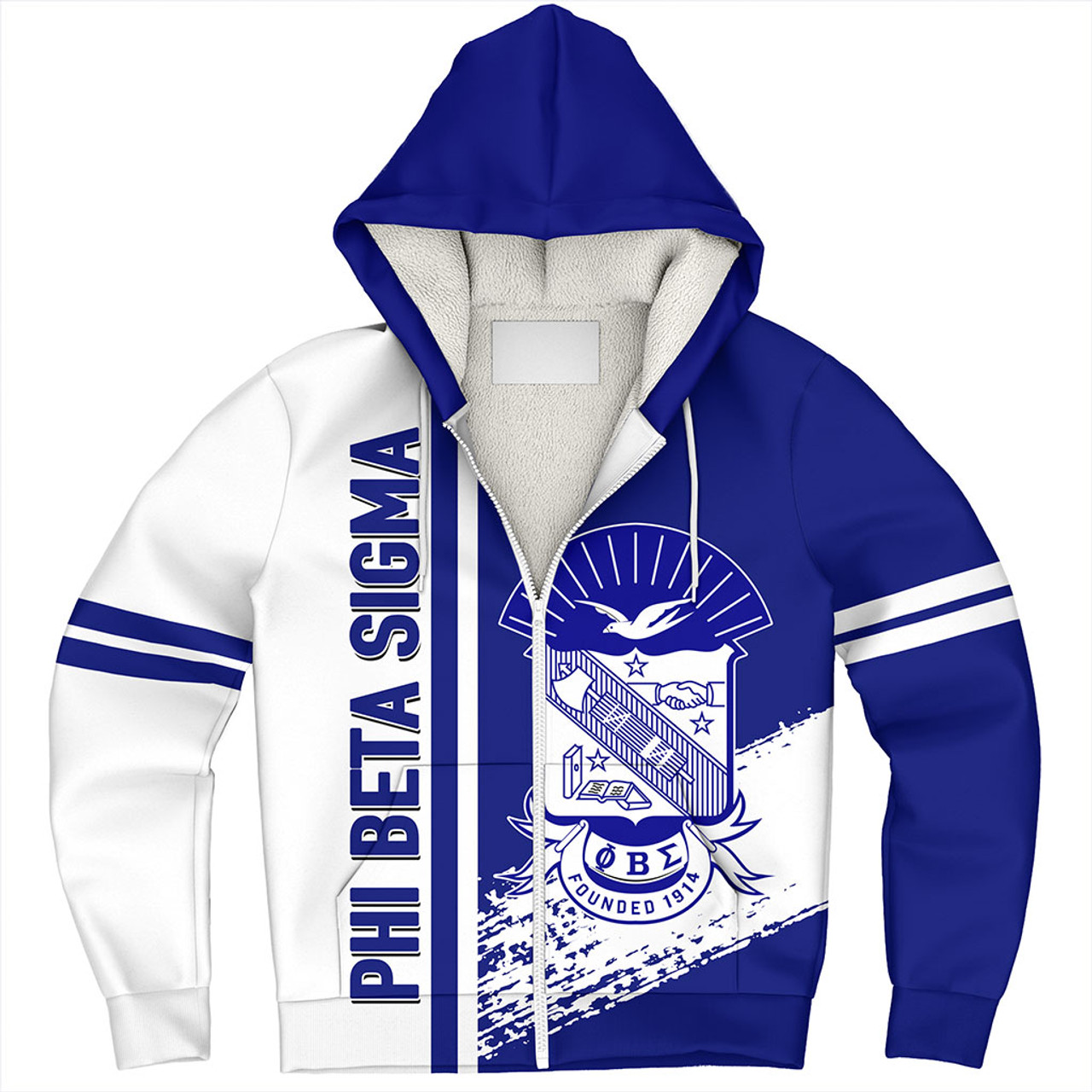 Phi Beta Sigma Sherpa Hoodie Quater Style