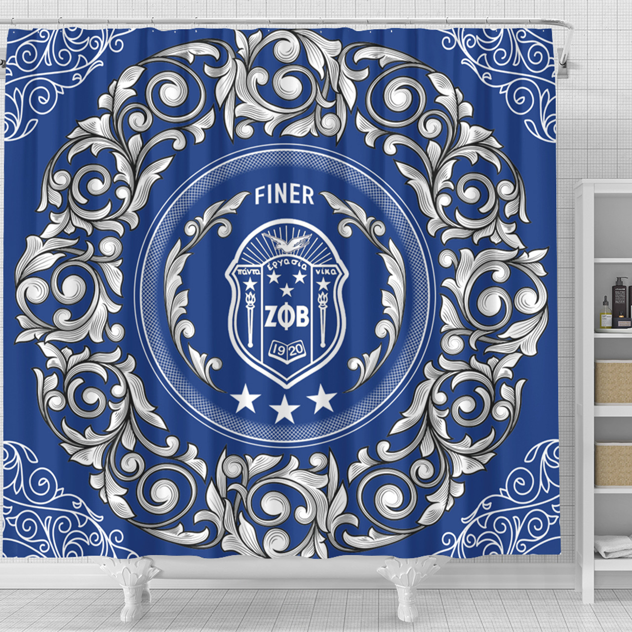 Zeta Phi Beta Shower Curtain Sorority