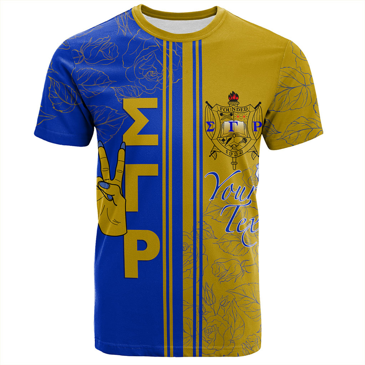 Sigma Gamma Rho T-Shirt Custom Rhoyalty Rose Style