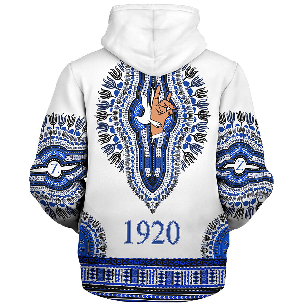 Zeta Phi Beta Sherpa Hoodie Dove Dashiki