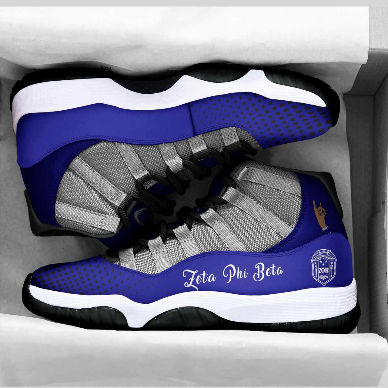 Zeta Phi Beta High Top Basketball Shoes J 11 Fraternity