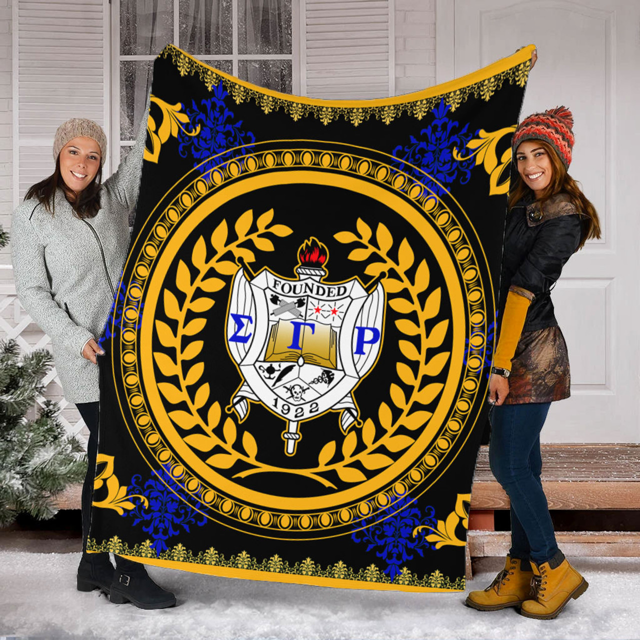 Sigma Gamma Rho Premium Blanket Floral Circle