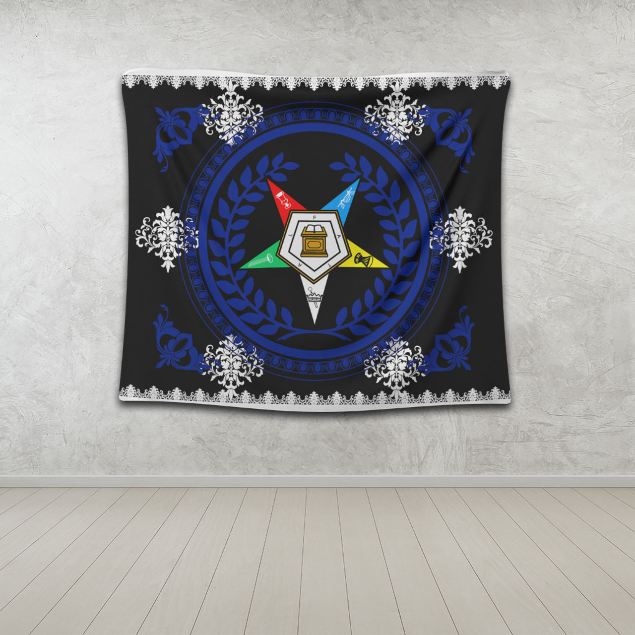 Order of the Eastern Star Tapestry Floral Circle
