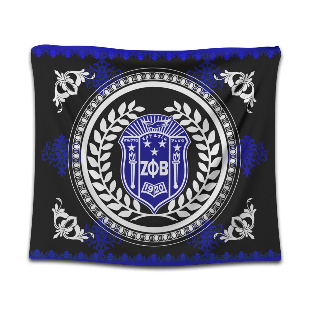 Zeta Phi Beta Tapestry Floral Circle