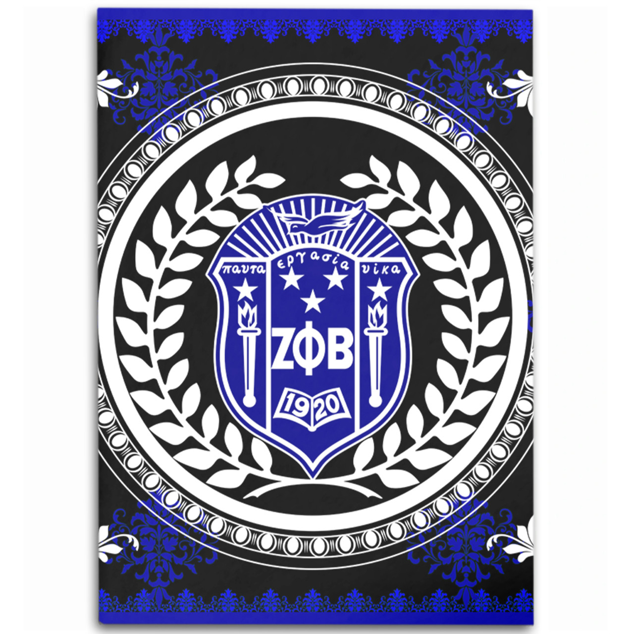 Zeta Phi Beta Area Rug Floral Circle