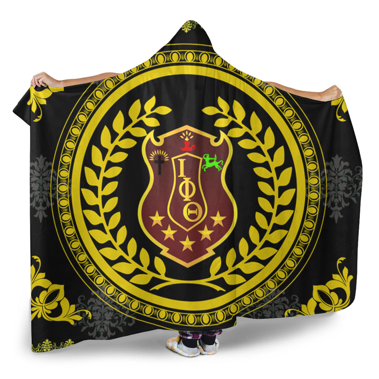 Iota Phi Theta Hooded Blanket Floral Circle