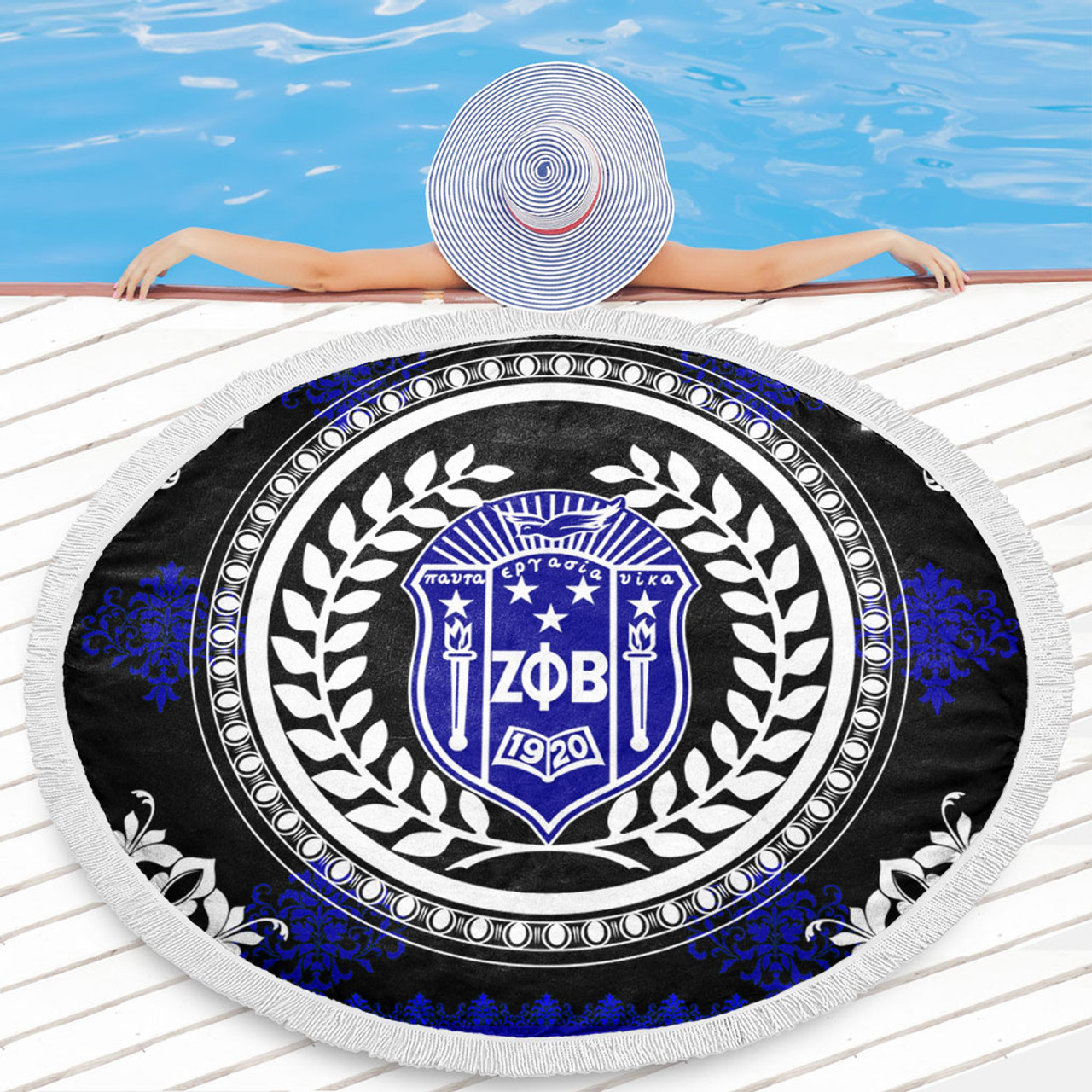 Zeta Phi Beta Beach Blanket Floral Circle