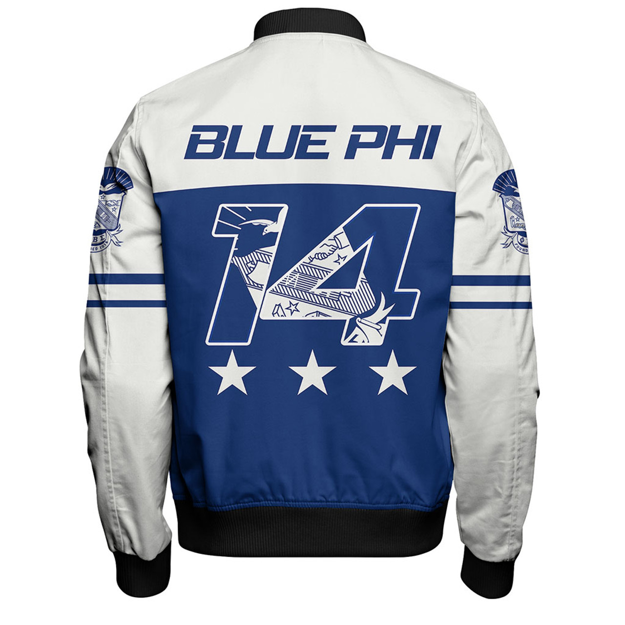Phi Beta Sigma Zipper Bomber Jacket Blue Fraternity